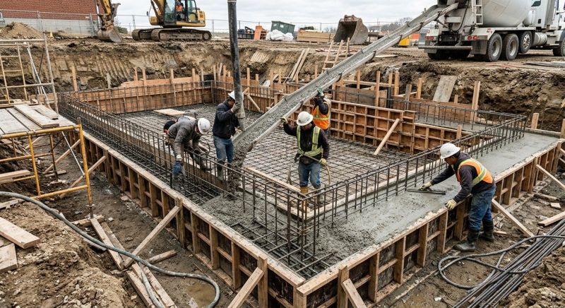 Basement Concrete Installation in Carrollton, VA