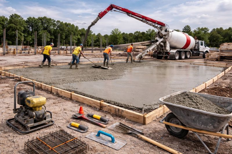 Commercial Slab Construction in Toano, VA