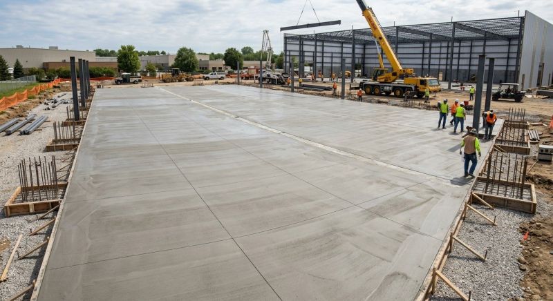 Commercial Slab Installation in Hampton, VA