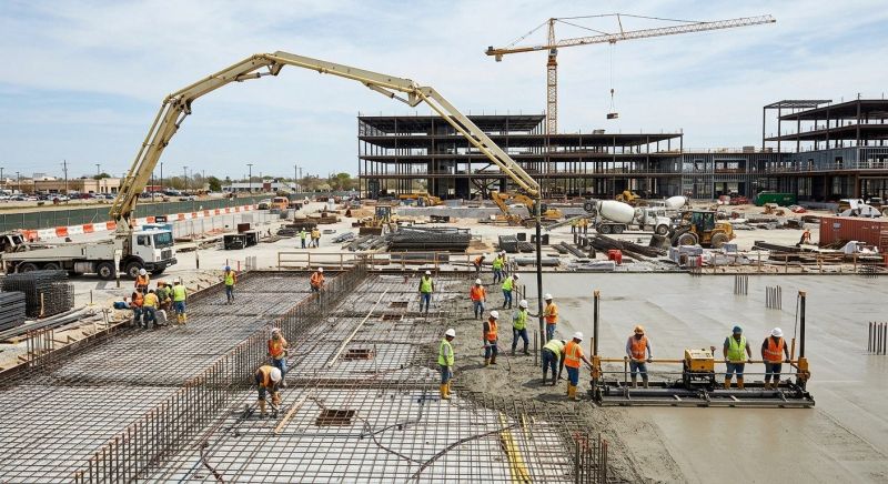 Commercial Slab Installation in Ivor, VA
