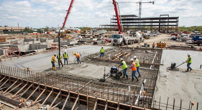 Commercial Slab Installation in Smithfield, VA