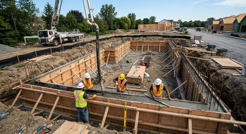Concrete Foundation Installation in James City County, VA