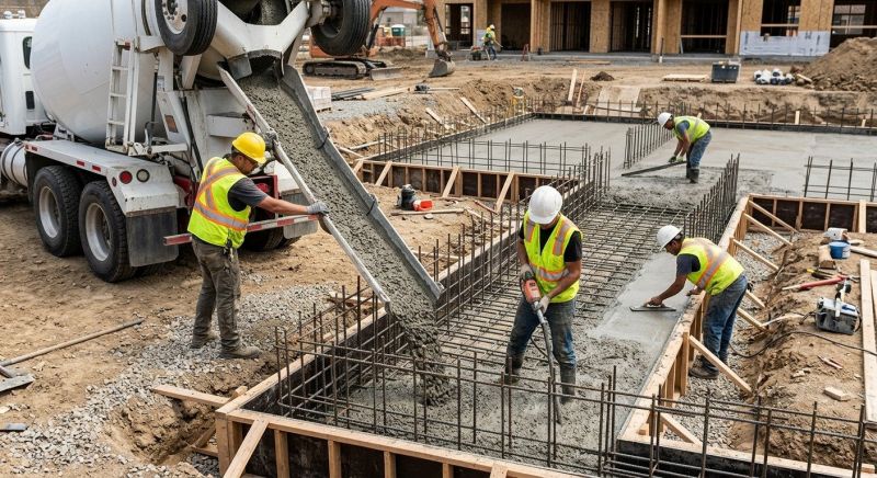 Foundation Wall Pouring in Ivor, VA