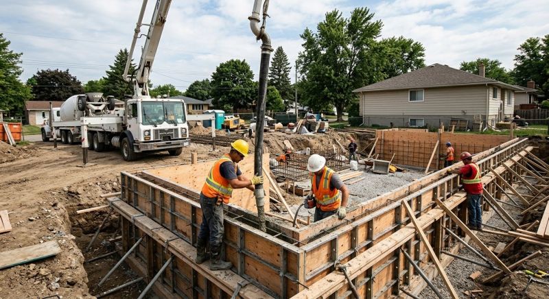 Foundation Wall Pouring in Mathews, VA