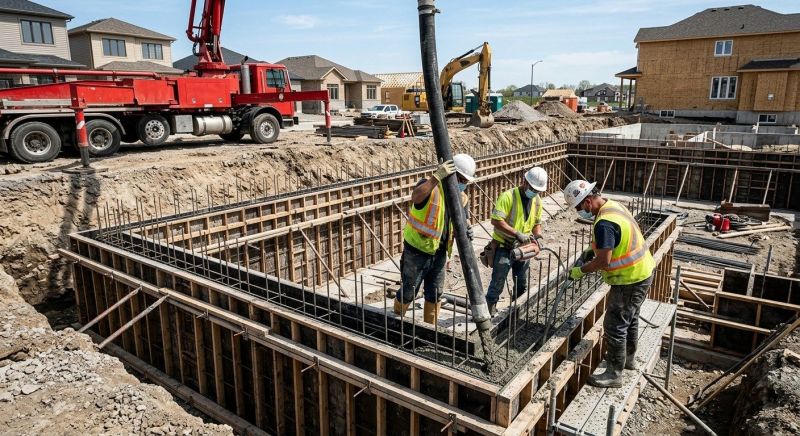 Poured Foundation Installation in Newport News, VA